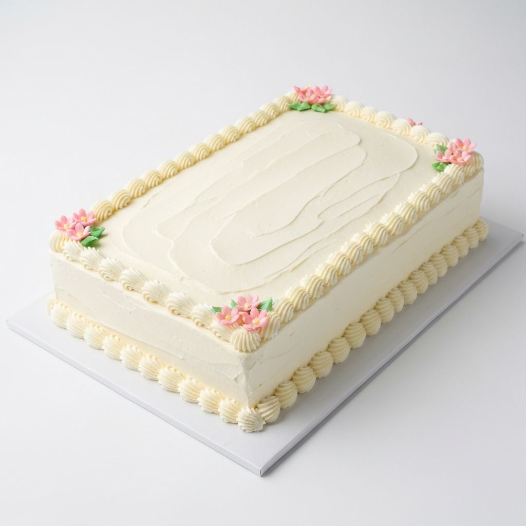Vanilla sheet cake for large gatherings